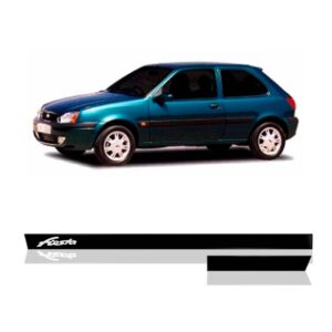 Friso Borrachão Da Porta Fiesta 1997 A 2004 2p - Kit 4 Peças