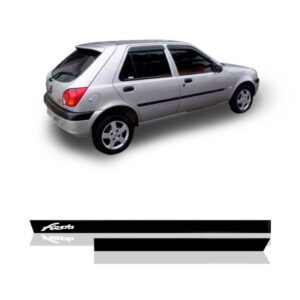 Kit Borrachão Lateral Fiesta 97 98 99 00 01 02 03 04 4portas