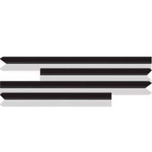 Kit Borrachão Lateral Fiesta 2000 2001 2002 2 Portas 4 Peças