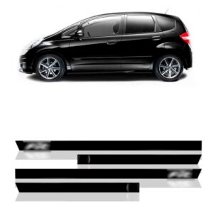 Jogo Friso Lateral Compatível Com Honda Fit 04 Pcs