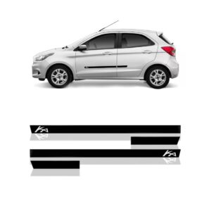 Borrachão Lateral Ford Ka 2p (todos) Kit 4 Pçs Personalizado