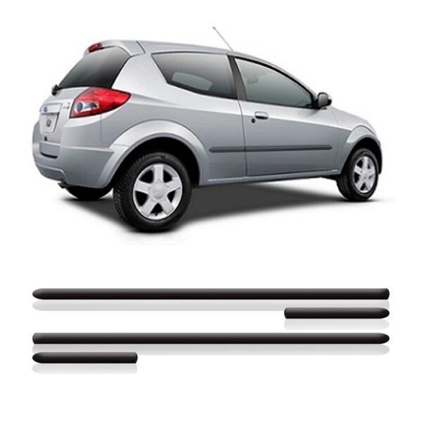 Kit Jogo Friso Borracha Lateral Ford Ka 2009 10 2011 2portas