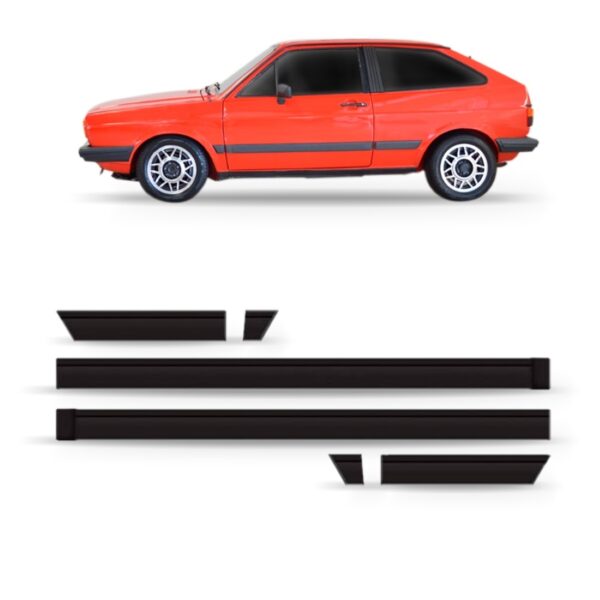 Borrachão Lateral Gol Pointer 1987 A 1990 2p Kit 6 Peças