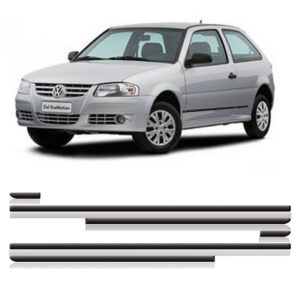 Borrachão Lateral Gol/parati G3 2000 A 2004 2p - Kit 6 Peças