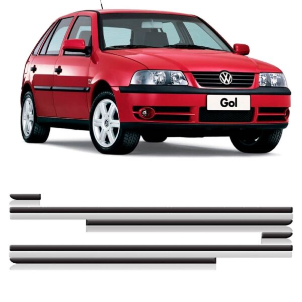 Friso Lateral Gol / Parati G3 2000 A 2004 4p - Kit 6 Peças