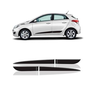Jogo Friso Lateral Para Hyundai Hb20 Kit Com 4 Peças Preto