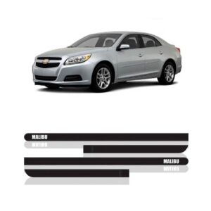 Jogo Friso Lateral Malibu 2012 Até 2014  4 Peças Preto