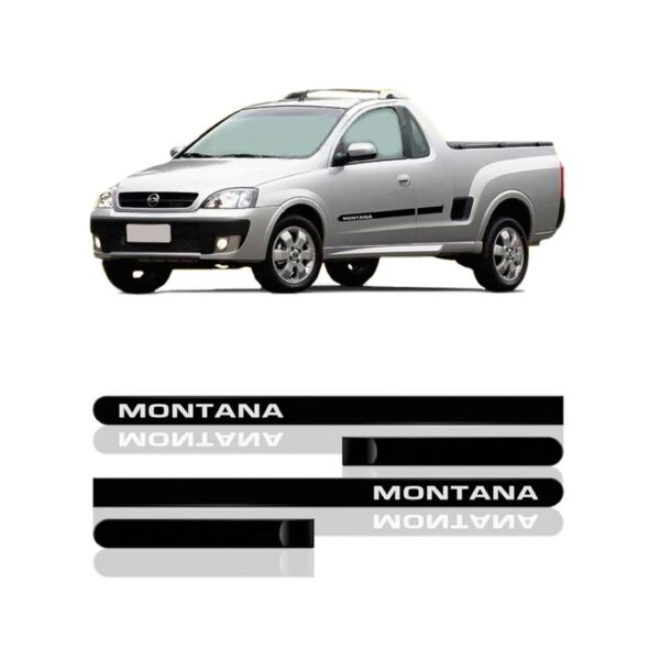 Jogo Friso Lateral Para Montana 2006 A 2011 4 Peças.