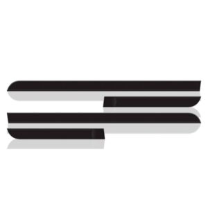 Jogo Friso Borrachão Para New Fiesta/hatch/sedan 2012 A 2018 Preto