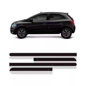 Friso Borrachão Lateral Para Onix 2012 2013 2014 A 2018 Preto