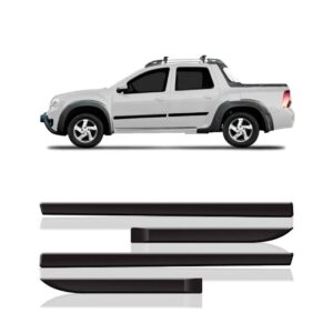 Jogo Friso Lateral P/ Renault Oroch 2015 A 2018 Kit 4 Peças
