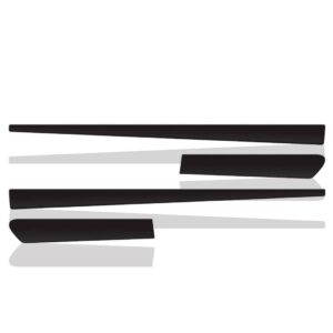 Jogo Friso Lateral P/ Palio G3 2005 A 2007 2 Portas 4 Peças Preto