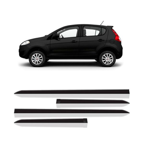 Jogo Friso Lateral P/ Palio G5 2012 A 2018 4 Portas 4 Peças
