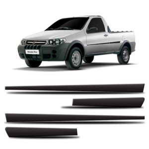 Jogo Friso Borrachão Para Strada Pick-up 2005 A 2017 4 Peças