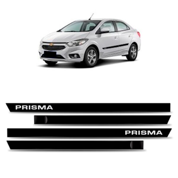 Friso Borrachãolateral Prisma 2006 A 2012 - Kit 4 Peças