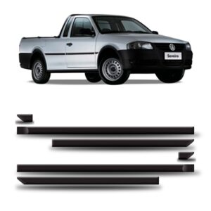 Friso Lateral Para Saveiro G4 2005 2006 2007 2008 2009 Preto