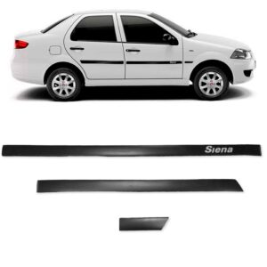 Friso Lateral Siena - Kit 6 Peças Modelo Opcional Personali Preto