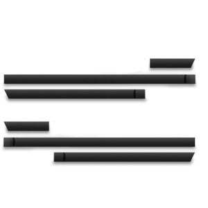 Kit Friso 6  Peças Lateral Uno 2005 Até 2010 2 Portas. Preto