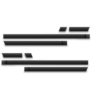 Kit Friso 8 Peças  Lateral Uno 2005 Até 2010 4 Portas Preto