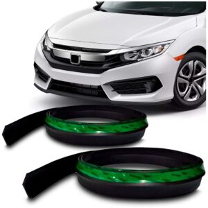 2 Unidades Friso Inferior Borrachão Preto