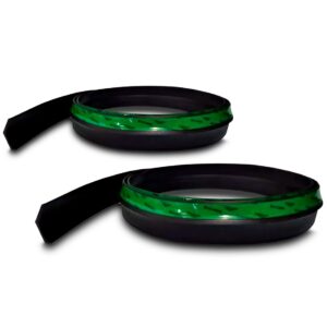 2 Unidades Friso Inferior Borrachão Preto