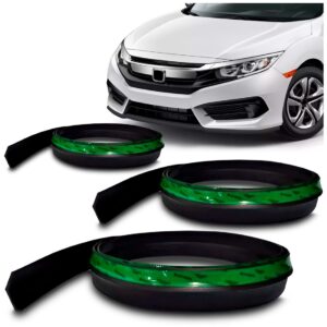 3 Unidades Friso Inferior Borrachão Preto