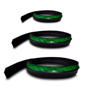 3 Unidades Friso Inferior Borrachão Preto