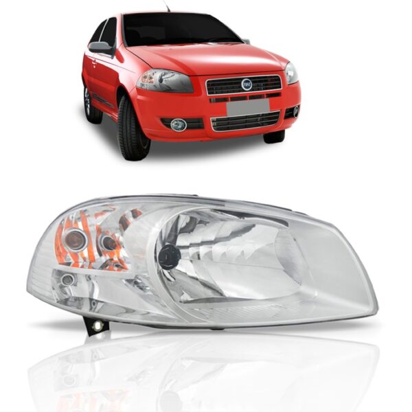 Farol Palio Siena 2008 2009 2010 2011 Cromado 1ª Linha - Direito/passageiro