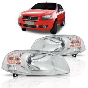 Farol Palio Siena 2008 2009 2010 2011 Cromado 1ª Linha Esquerdo/motorista