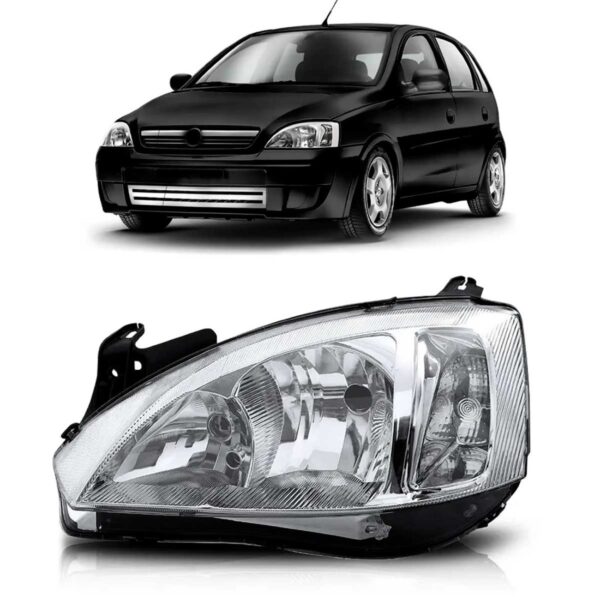 Farol Corsa  Montana 2008 A 2011 Cromado Pisca Liso Ld Direito/passageiro