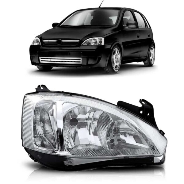 Farol Corsa  Montana 2008 A 2011 Cromado Pisca Liso Ld Esquerdo/motorista