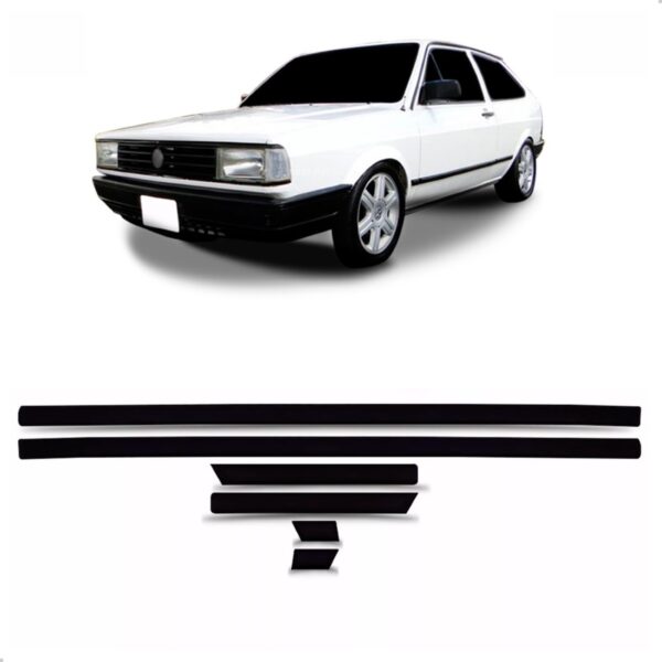 Jogo Friso Lateral Gol Cl 1987 88 89 90 91 A 1994 6pcs Preto