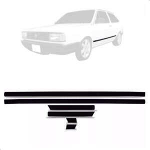 Jogo Friso Lateral Gol Cl 1987 88 89 90 91 A 1994 6pcs Preto