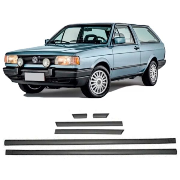 Jogo Friso Lateral P/ Gol Cl 1987 88 A 1994 6pcs Cinza Claro