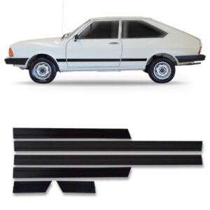 Jogo Friso Lateral Para Passat Kit 6 Peças Preto Preto