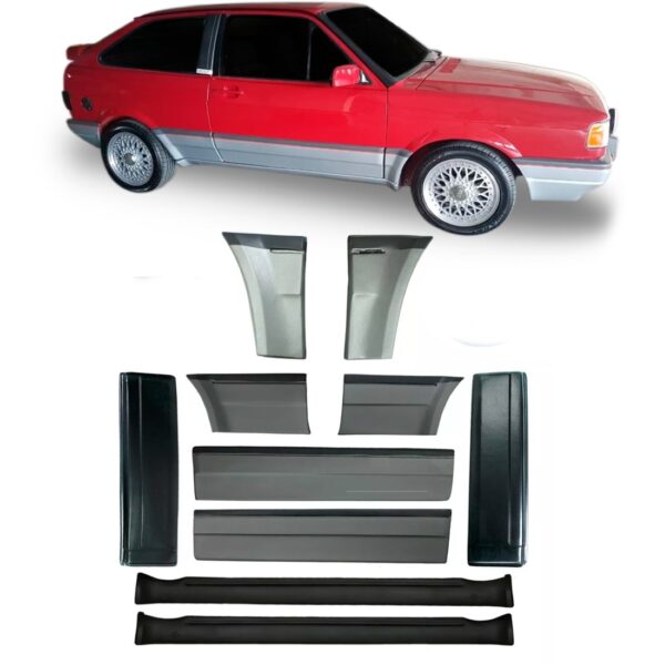 Jogo Friso Gol Quadrado 88 A 97 Adaptavel Gti Cinza Prata