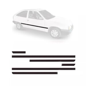 Friso Lateral Kadett Gl 1989 90 91 92 A 1998 6 Peças Preto