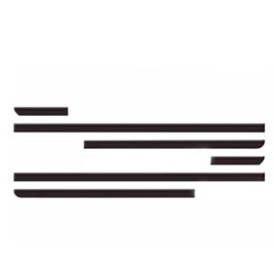 Friso Lateral Kadett Gl 1989 90 91 92 A 1998 6 Peças Preto