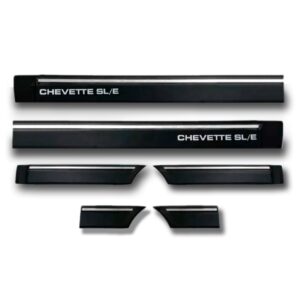 Borrachão Da Porta Friso Lateral Chevette Sle 1987 A 1990 2p Preto