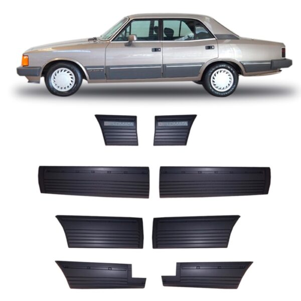 Borrachão Friso Lateral Opala Diplomata 1987 A 1990 4 Portas