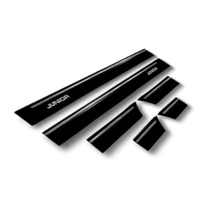 Friso Lateral Chevette Junior 1987 A 1994 Preto 6 Peças