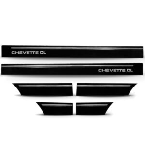 Jogo Friso Lateral Largo Para Chevette 1987 A 1990 Borrachão