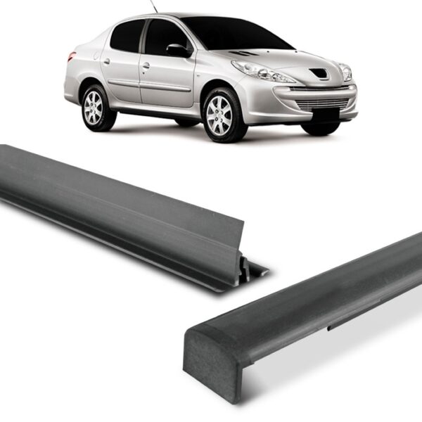 Borracha Friso De Teto Para Peugeot 207 Sedan Na Cor Preta Lado Direito