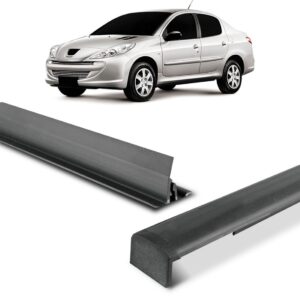 Borracha Friso De Teto Para Peugeot 207 Sedan Na Cor Preta Lado Esquerdo
