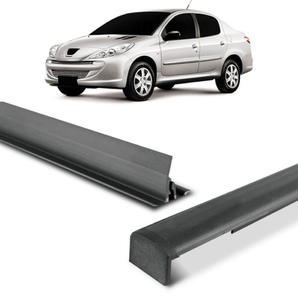 Borracha Friso De Teto Para Peugeot 207 Sedan Na Cor Preta Lado Esquerdo