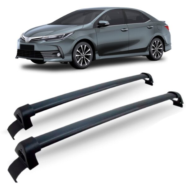 Rack Corolla 2015 2016 2017 2018 2019 Aluminio Preto Preto