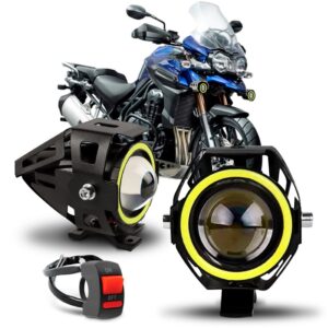 Par Farol Milha Moto Auxiliar Neblina Led U7 Xenon Universal