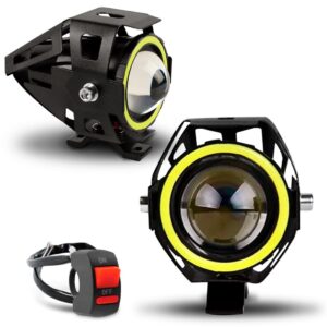 Par Farol Milha Moto Auxiliar Neblina Led U7 Xenon Universal