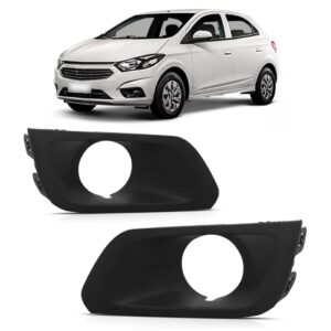 Moldura Parachoque Milha Onix Prisma 2017 2018 2019 Com Furo Lado Direito