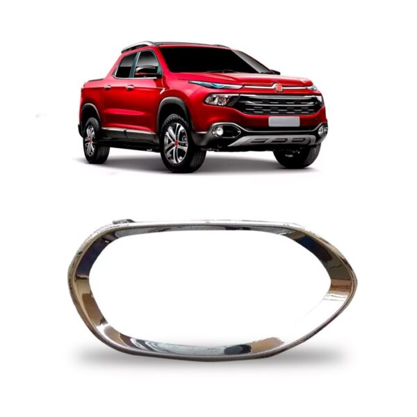 Aro Moldura Do Milha Toro 2016 A 2019 Cromado Ld Preto Direito/passageiro